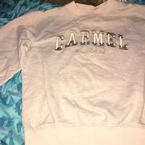 Cream crew neck